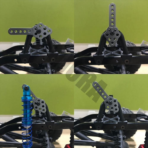 INJORA 4pcs CNC Metal Shock Absorber Mount Adjust Height Angle Stand For 1/10 RC Crawler (RED)