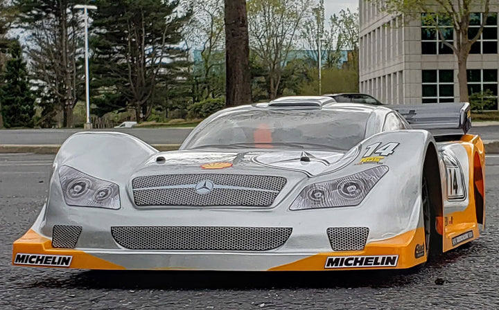 DELTA PLASTIK Mercedes AMG DTM 1/8 GT RC Car Body (Clear)