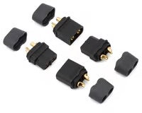 Samix XT60 Connectors w/Wire Covers (Black) (2 Male/2 Female)