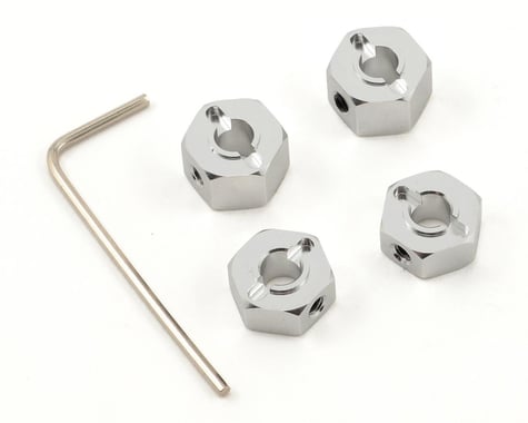 ST Racing Concepts 12mm Aluminum "Lock Pin Style" Wheel Hex for Traxxas Slash/Stampede/Rustler (Silver) (4)