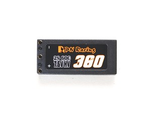 PN Racing V5 LiPo 2S 7.6V HV 360mah 60C Hardcase Battery (Charging Cable Included)