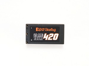 PN Racing V5 LiPo 2S 7.6V HV 420mah 60C Hardcase Battery (Charging Cable Included)
