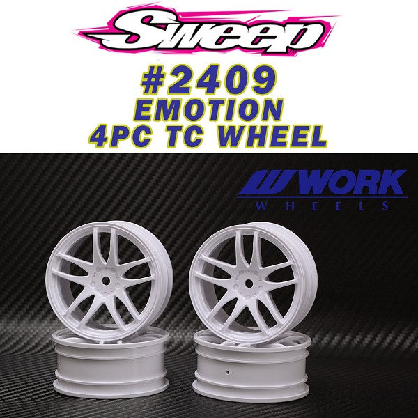 Sweep Racing 10th TC D36 D-SPEC Asphalt TC Tire WORK 5 Spoke 4pc set