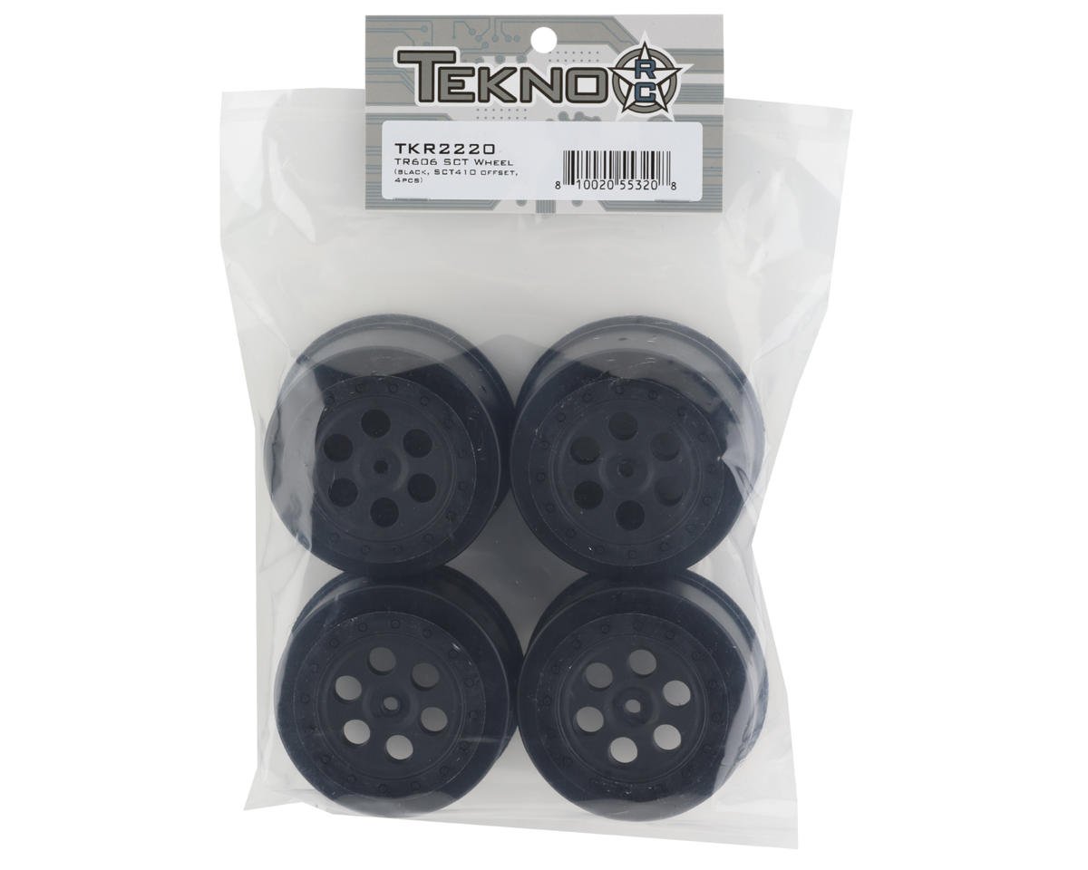 Tekno RC TR606 SCT Offset Short Course Wheels (Black) (4) w/12mm Hex