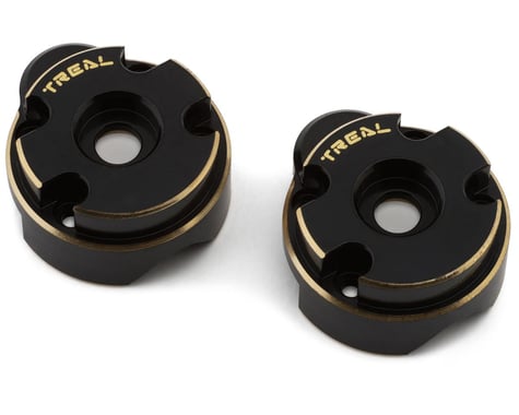 Treal Hobby Redcat Ascent-18 Brass Outer Portal Covers (Black) (2) (47.4g)