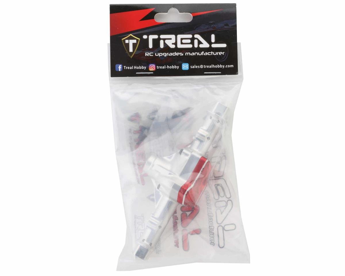 Treal Hobby V2 CNC-Machined Aluminum Rear Axle Housing for Traxxas TRX-4 (Silver)