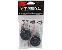Treal Hobby Vanquish VRD/VS4-10 Brass Front Portal Covers (120.4g ea) (Black) (2)