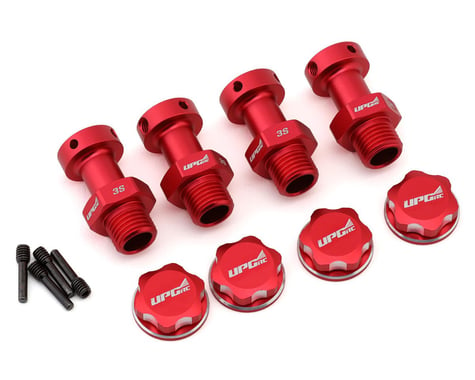 UpGrade RC Aluminum 17mm Hex Conversion for Arrma® 3S Vehicles (Red) - Direct Fit w/UpGrade RC 2.8" Tires