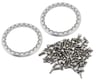 Vanquish Products 2.2" Battle Born Wheels Whiskey CNC Aluminum Crawler Beadlock Wheels (Clear) (2)